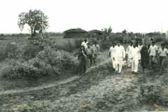 Rajiv Gandhi and Sonia Gandhi, with me in tow, on a rural tour Madhya Pradesh, 1985