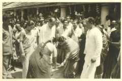 PM Rajiv Gandhi and Sonia Gandhi being welcomed at my ancestral village Kargudi, Thanjavur district, 1987