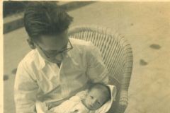 In Appa’s arms and as a crawling baby Lahore, 1941